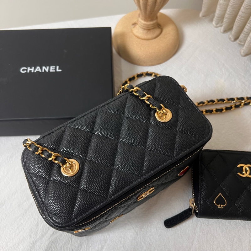 ෆ Chanel撲克牌盒子包 化妝包-13