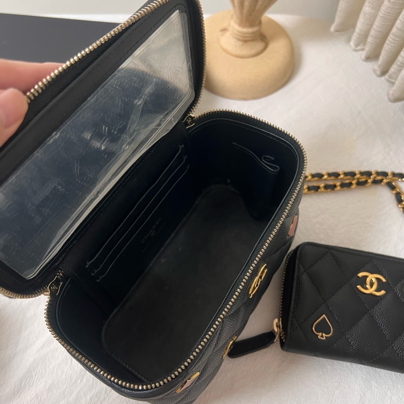 ෆ Chanel撲克牌盒子包 化妝包-14