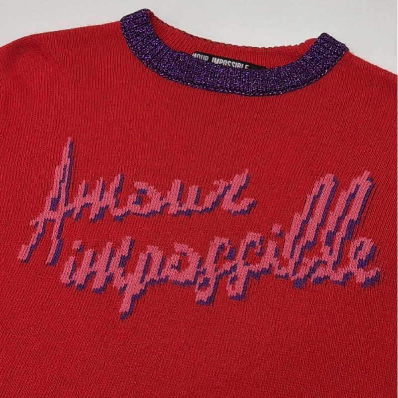 義大利PINKO 撞色字母毛料洋裝-3