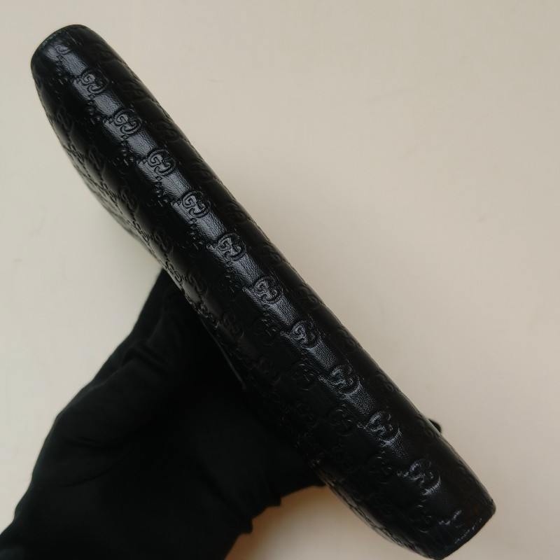 【🐴馬上下單最優惠】🧧限時降價至2/11(原$9800)【9成新】㊣✨GUCCI✨古馳 黑色 牛皮 壓紋 老花 釘釦 長夾 錢包 皮夾/雙G/二手包/保證正品🌳二手樹屋🌳-5