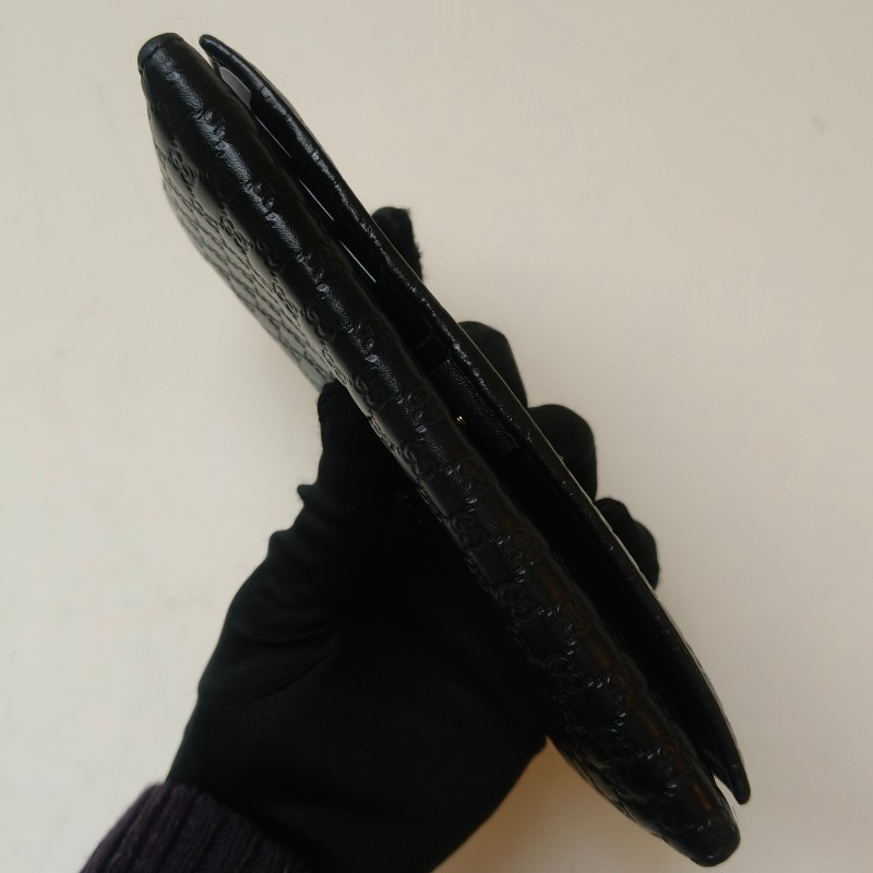 【🐴馬上下單最優惠】🧧限時降價至2/11(原$9800)【9成新】㊣✨GUCCI✨古馳 黑色 牛皮 壓紋 老花 釘釦 長夾 錢包 皮夾/雙G/二手包/保證正品🌳二手樹屋🌳-6