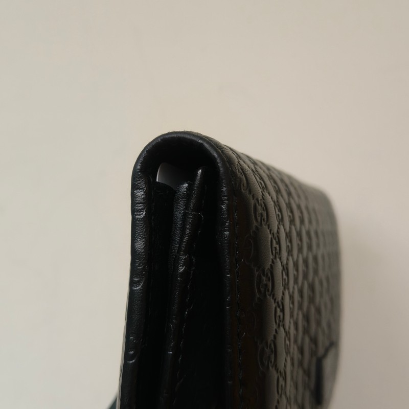 【🐴馬上下單最優惠】🧧限時降價至2/11(原$9800)【9成新】㊣✨GUCCI✨古馳 黑色 牛皮 壓紋 老花 釘釦 長夾 錢包 皮夾/雙G/二手包/保證正品🌳二手樹屋🌳-10