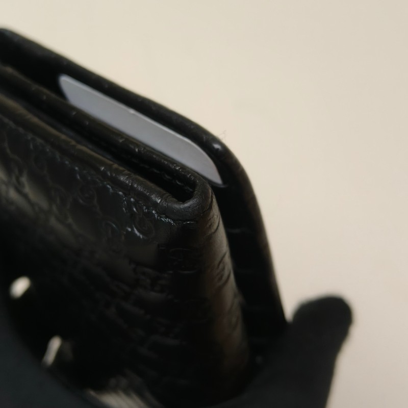 【🐴馬上下單最優惠】🧧限時降價至2/11(原$9800)【9成新】㊣✨GUCCI✨古馳 黑色 牛皮 壓紋 老花 釘釦 長夾 錢包 皮夾/雙G/二手包/保證正品🌳二手樹屋🌳-14