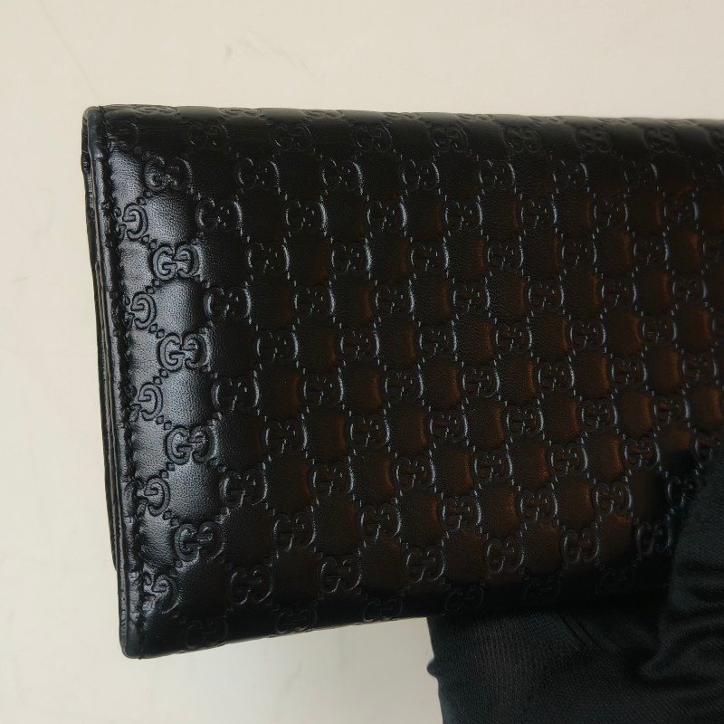 【🐴馬上下單最優惠】🧧限時降價至2/11(原$9800)【9成新】㊣✨GUCCI✨古馳 黑色 牛皮 壓紋 老花 釘釦 長夾 錢包 皮夾/雙G/二手包/保證正品🌳二手樹屋🌳-17