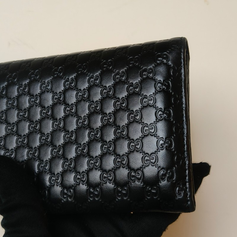 【🐴馬上下單最優惠】🧧限時降價至2/11(原$9800)【9成新】㊣✨GUCCI✨古馳 黑色 牛皮 壓紋 老花 釘釦 長夾 錢包 皮夾/雙G/二手包/保證正品🌳二手樹屋🌳-18