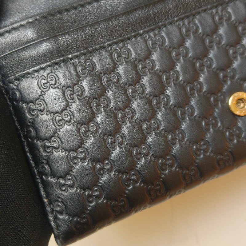 【🐴馬上下單最優惠】🧧限時降價至2/11(原$9800)【9成新】㊣✨GUCCI✨古馳 黑色 牛皮 壓紋 老花 釘釦 長夾 錢包 皮夾/雙G/二手包/保證正品🌳二手樹屋🌳-24