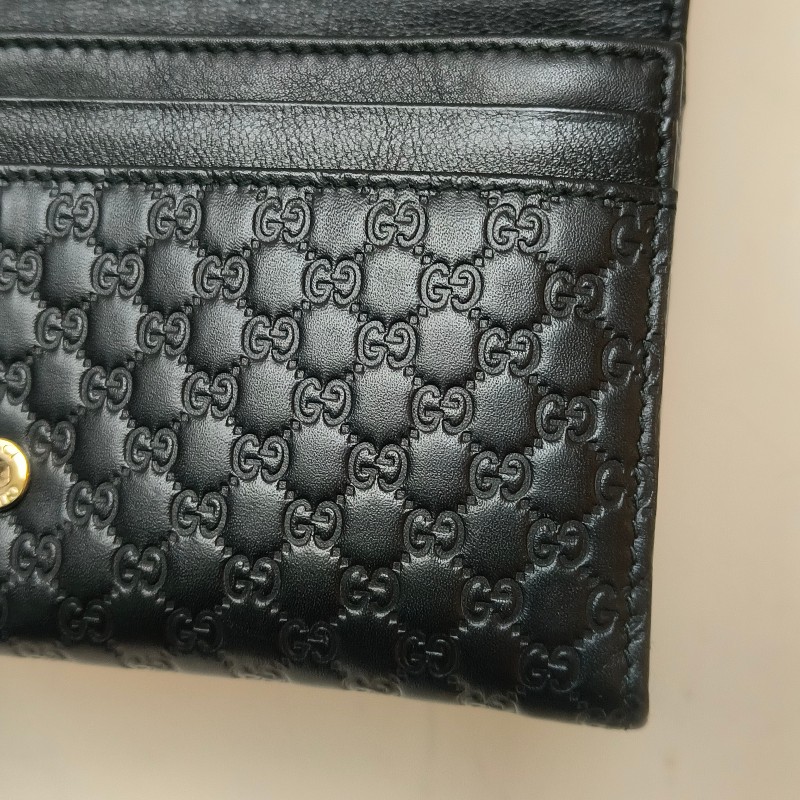 【🐴馬上下單最優惠】🧧限時降價至2/11(原$9800)【9成新】㊣✨GUCCI✨古馳 黑色 牛皮 壓紋 老花 釘釦 長夾 錢包 皮夾/雙G/二手包/保證正品🌳二手樹屋🌳-25