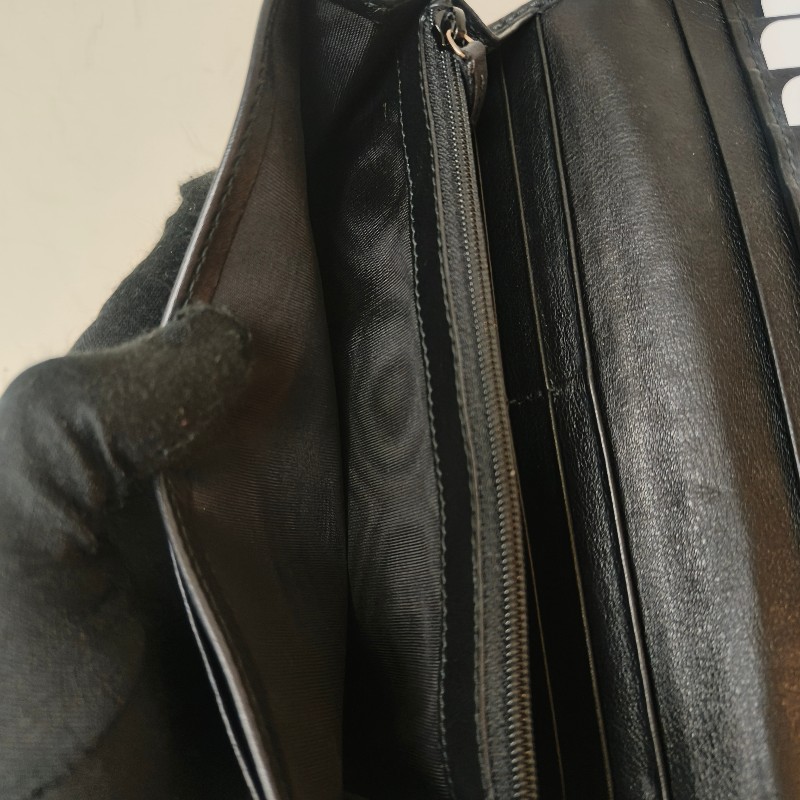 【🐴馬上下單最優惠】🧧限時降價至2/11(原$9800)【9成新】㊣✨GUCCI✨古馳 黑色 牛皮 壓紋 老花 釘釦 長夾 錢包 皮夾/雙G/二手包/保證正品🌳二手樹屋🌳-31