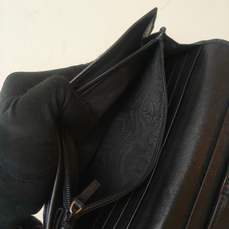 【🐴馬上下單最優惠】🧧限時降價至2/11(原$9800)【9成新】㊣✨GUCCI✨古馳 黑色 牛皮 壓紋 老花 釘釦 長夾 錢包 皮夾/雙G/二手包/保證正品🌳二手樹屋🌳-33