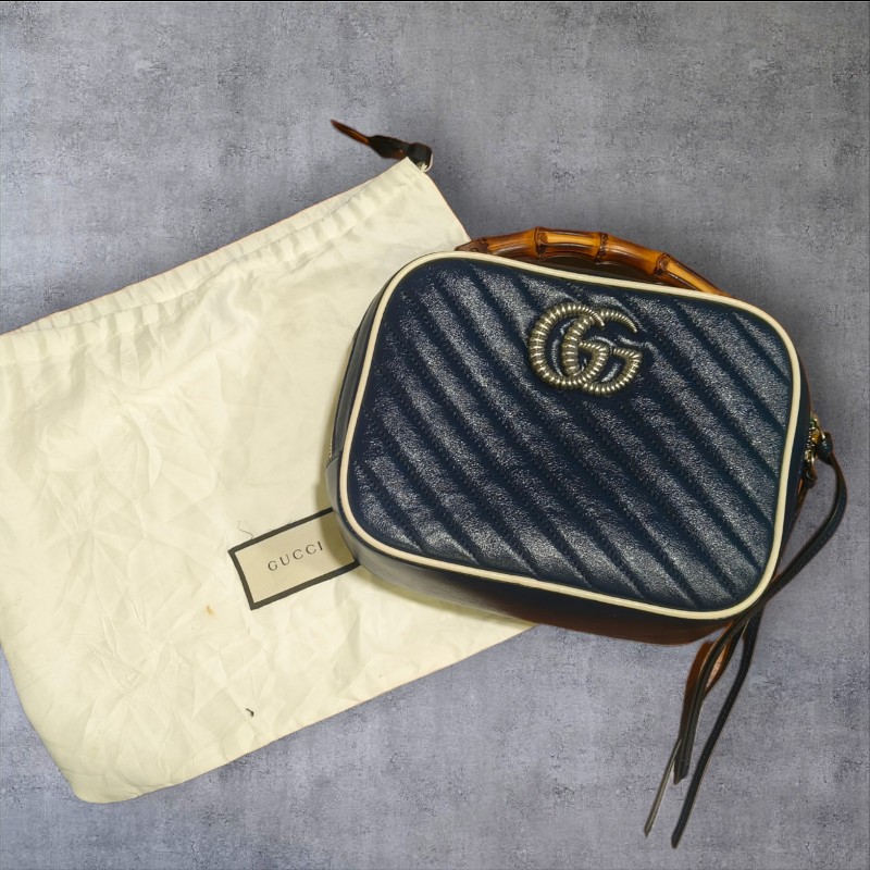 【🐴馬上下單最優惠】🧧限時降價至2/11（原$33800）【9成新】㊣✨GUCCI✨（附防塵袋）古馳 GG Marmont 竹節 金屬 拼色 復古 箱包 鏈條 餐盒包 相機包 肩背包 斜背包/雙G/二手包/保證正品🌳二手樹屋🌳-1
