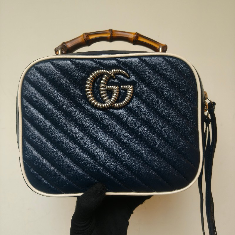 【🐴馬上下單最優惠】🧧限時降價至2/11（原$33800）【9成新】㊣✨GUCCI✨（附防塵袋）古馳 GG Marmont 竹節 金屬 拼色 復古 箱包 鏈條 餐盒包 相機包 肩背包 斜背包/雙G/二手包/保證正品🌳二手樹屋🌳-2