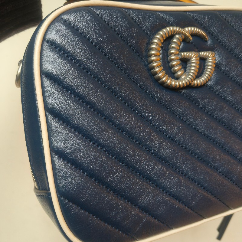 【🐴馬上下單最優惠】🧧限時降價至2/11（原$33800）【9成新】㊣✨GUCCI✨（附防塵袋）古馳 GG Marmont 竹節 金屬 拼色 復古 箱包 鏈條 餐盒包 相機包 肩背包 斜背包/雙G/二手包/保證正品🌳二手樹屋🌳-14