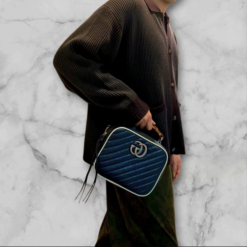 【🐴馬上下單最優惠】🧧限時降價至2/11（原$33800）【9成新】㊣✨GUCCI✨（附防塵袋）古馳 GG Marmont 竹節 金屬 拼色 復古 箱包 鏈條 餐盒包 相機包 肩背包 斜背包/雙G/二手包/保證正品🌳二手樹屋🌳-48