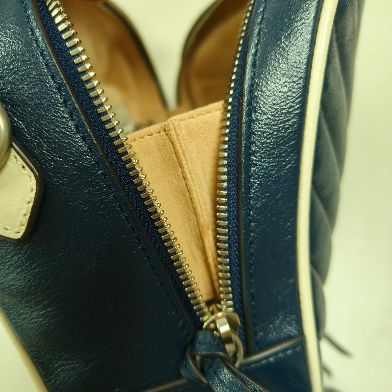 【9成新】㊣✨GUCCI✨（附防塵袋）古馳 GG Marmont 竹節 金屬 拼色 復古 箱包 鏈條 餐盒包 相機包 肩背包 斜背包/雙G/二手包/保證正品🌳二手樹屋🌳-48