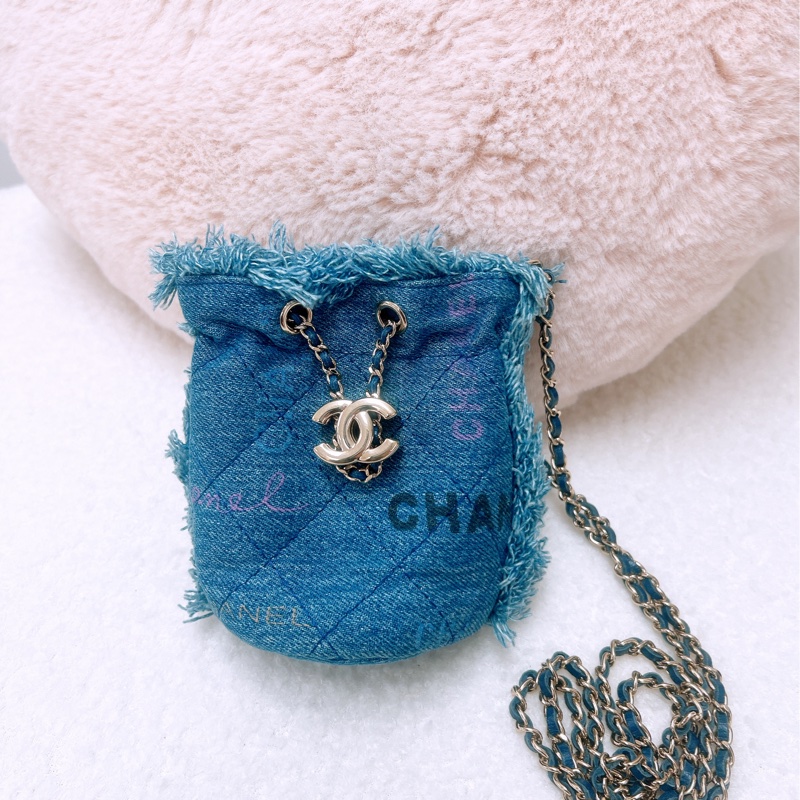 Chanel 22p 迷你丹寧牛仔水桶-0