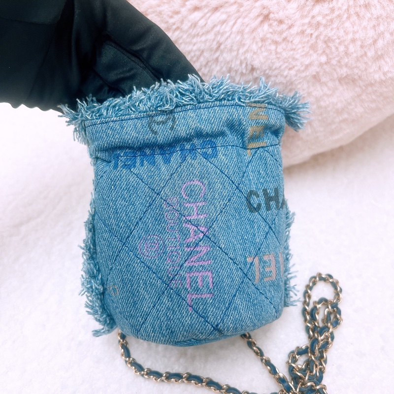 Chanel 22p 迷你丹寧牛仔水桶-6