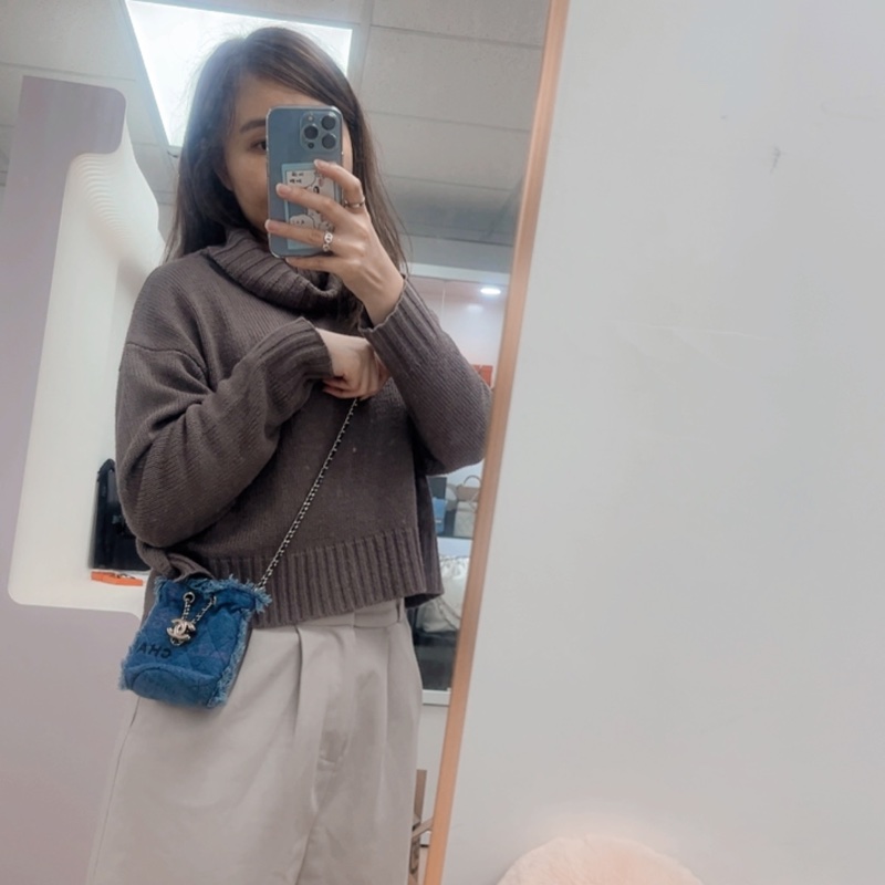 Chanel 22p 迷你丹寧牛仔水桶-12