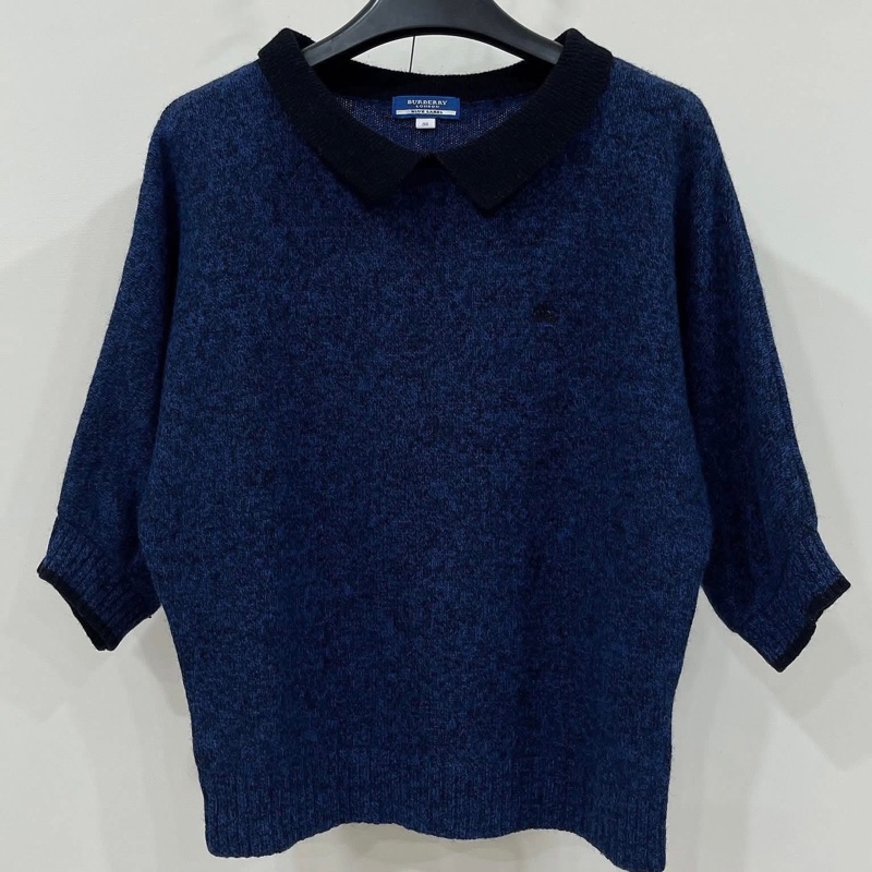 BURBERRY 藍標 帶領寬版羊毛戰馬上衣-2