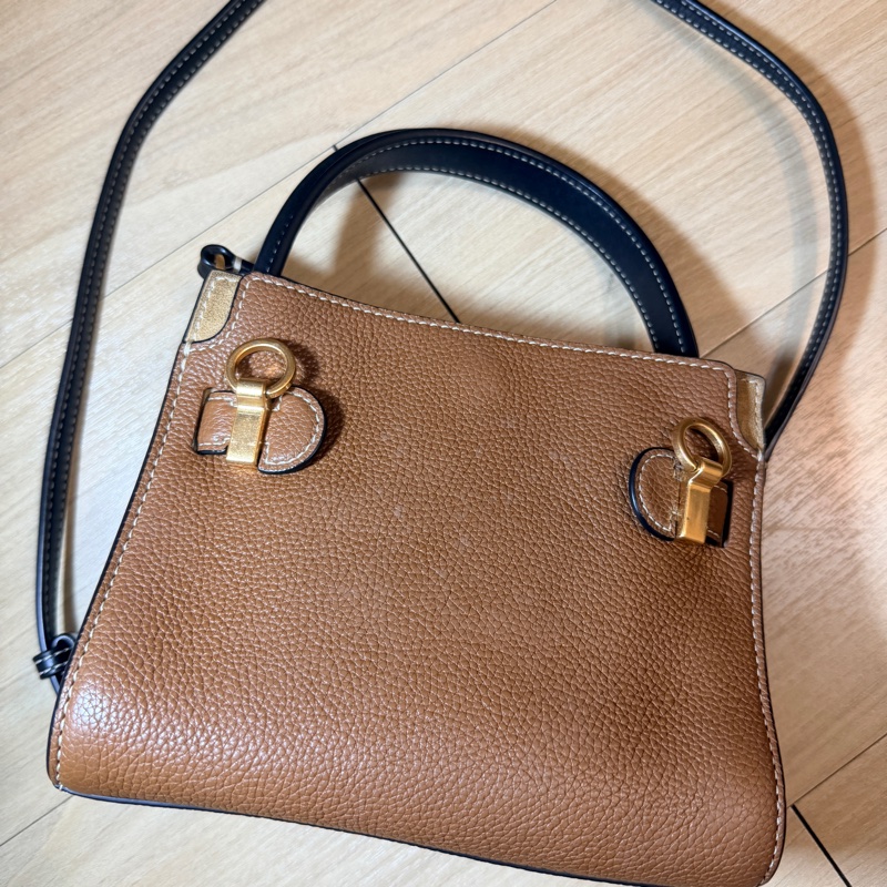 Tory Burch 棕色斜背包包(兩條肩背帶)-8