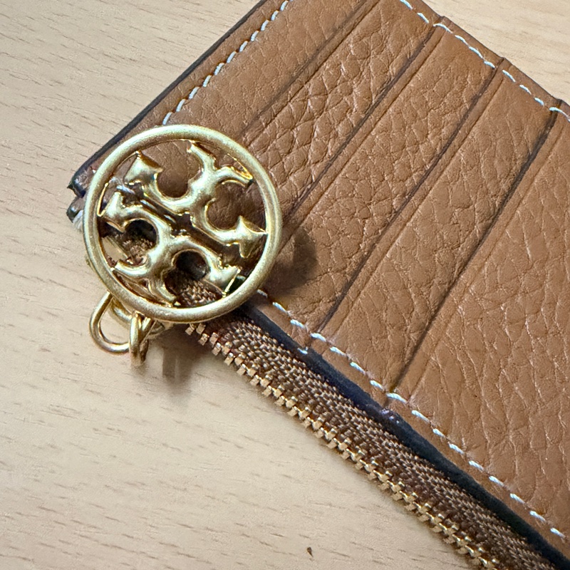 Tory Burch 棕色斜背包包（兩條肩背帶）贈同牌卡夾零錢包-13