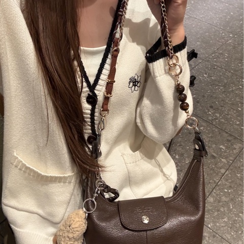 longchamp飯盒包咖色