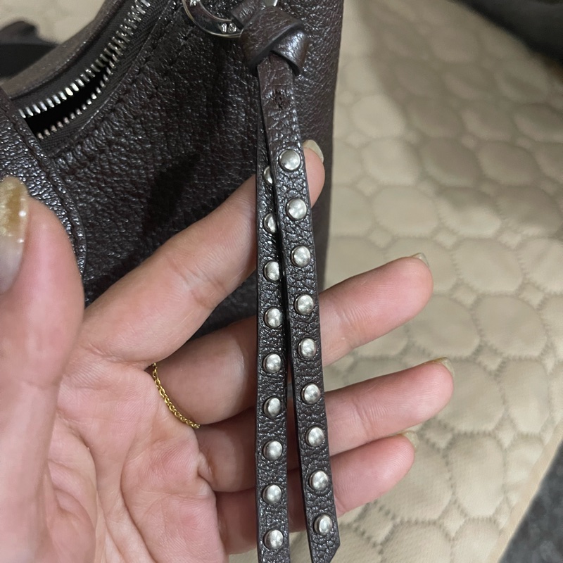 longchamp飯盒包咖色-4