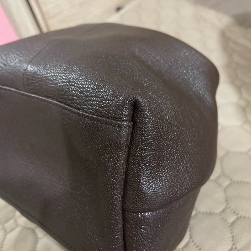 longchamp飯盒包咖色-9