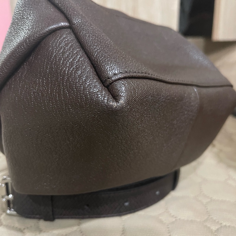 longchamp飯盒包咖色-13