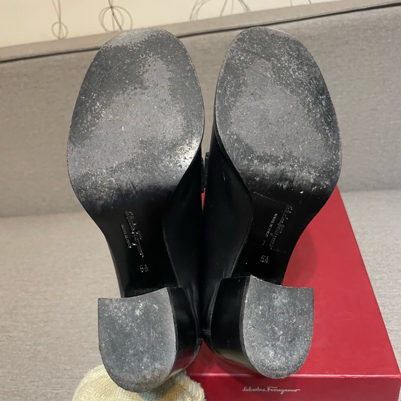 ferragamo黑色福樂鞋5.5號-7