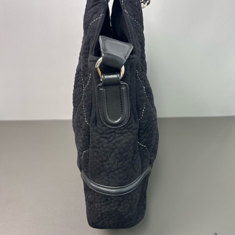 Chanel 黑色麂皮機場包 35*9*38 98新配件保卡塵袋-3