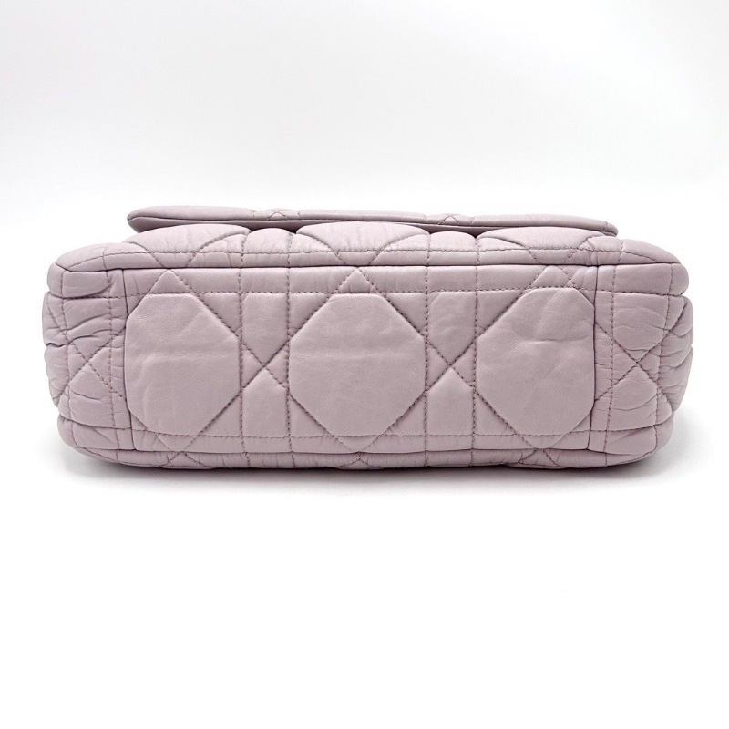 DIOR粉紫色金扣肩背斜背包雲朵包30*18*9 98新配件塵袋-4