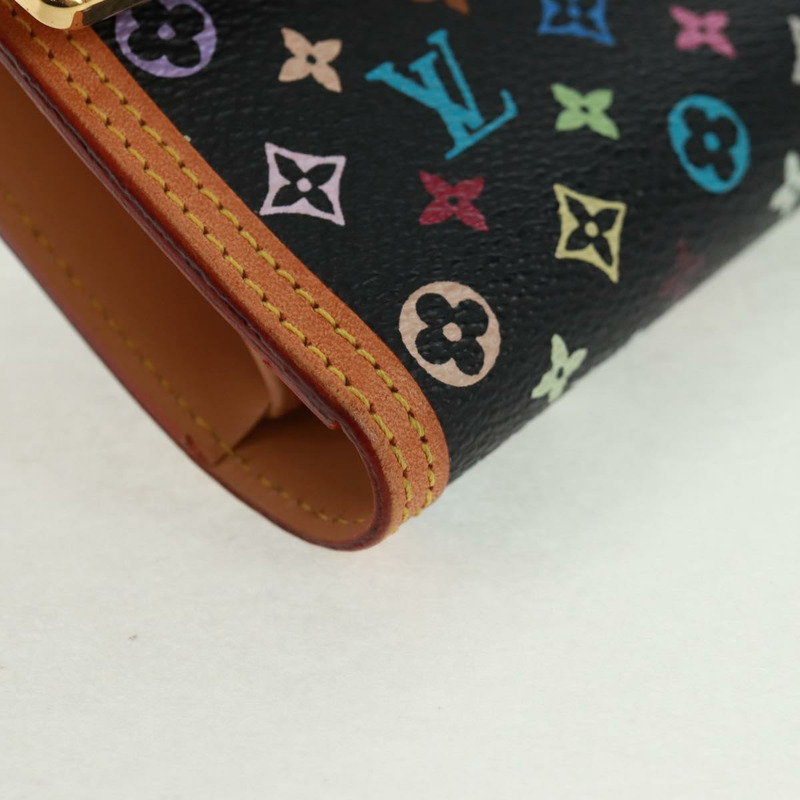 【日本直送】路易威登 (LOUIS VUITTON) 多色 Porte Tresor 長版皮夾 黑色 M92658 LV 正品 165985V-6