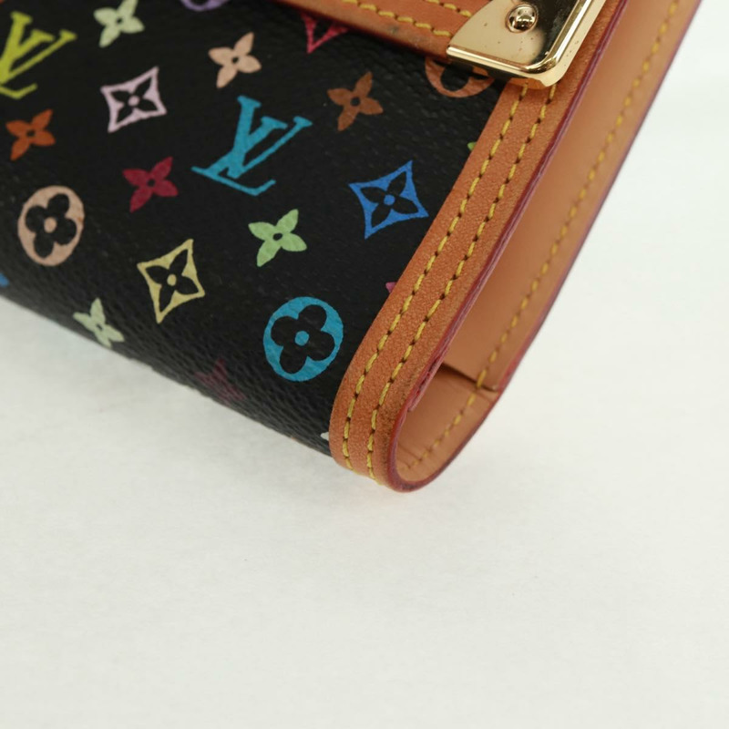 【日本直送】路易威登 (LOUIS VUITTON) 多色 Porte Tresor 長版皮夾 黑色 M92658 LV 正品 165985V-13