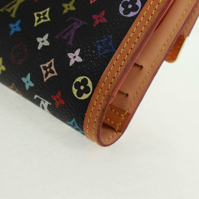 【日本直送】路易威登 (LOUIS VUITTON) 多色 Porte Tresor 長版皮夾 黑色 M92658 LV 正品 165985V-15