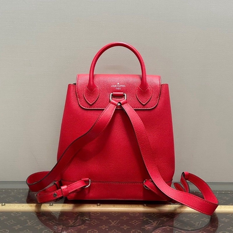 LV Lock me紅色銀扣後背包21*29*13 98新配件塵袋-2