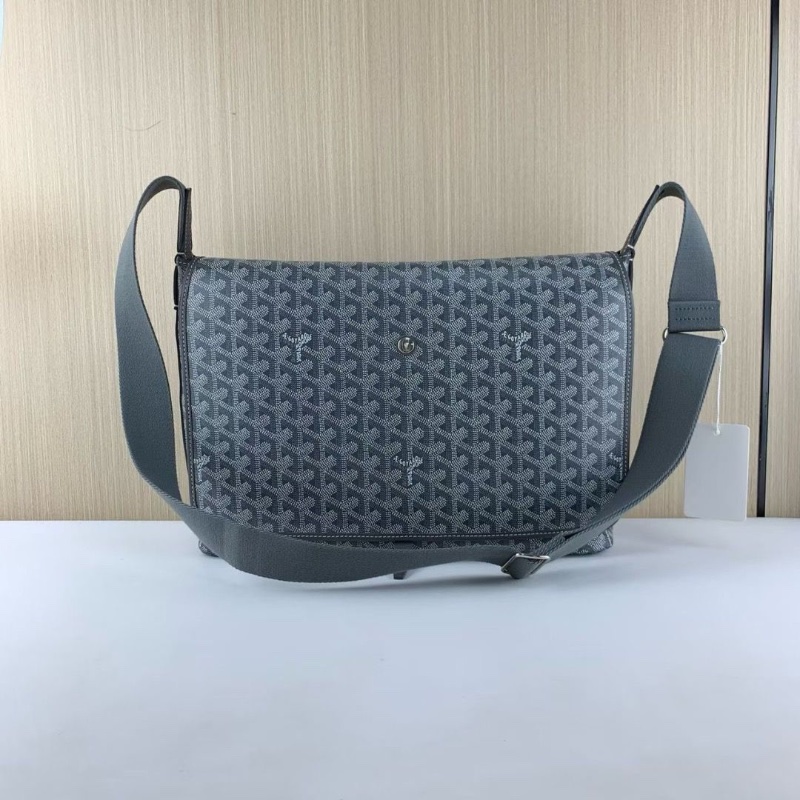 Goyard 灰色Capetien男款郵差包成35*25*13 99新配件塵袋-1