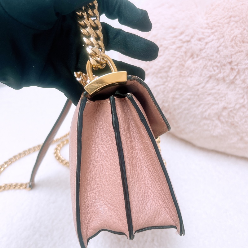 Miu miu 粉色鏈條包/斜挎包-5