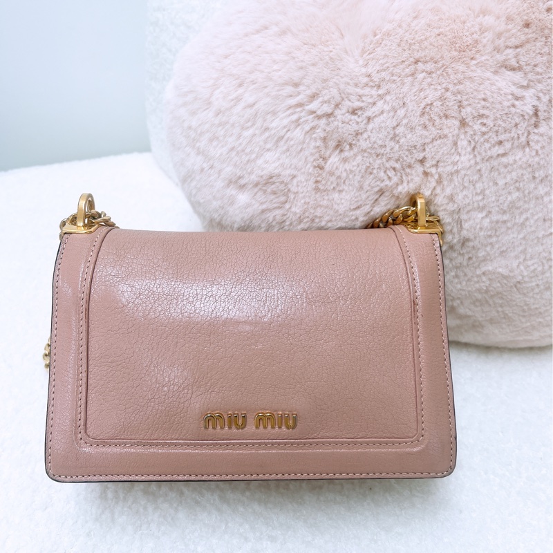 Miu miu 粉色鏈條包/斜挎包-6