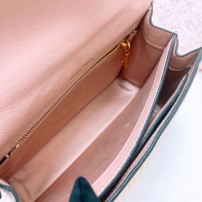 Miu miu 粉色鏈條包/斜挎包-12