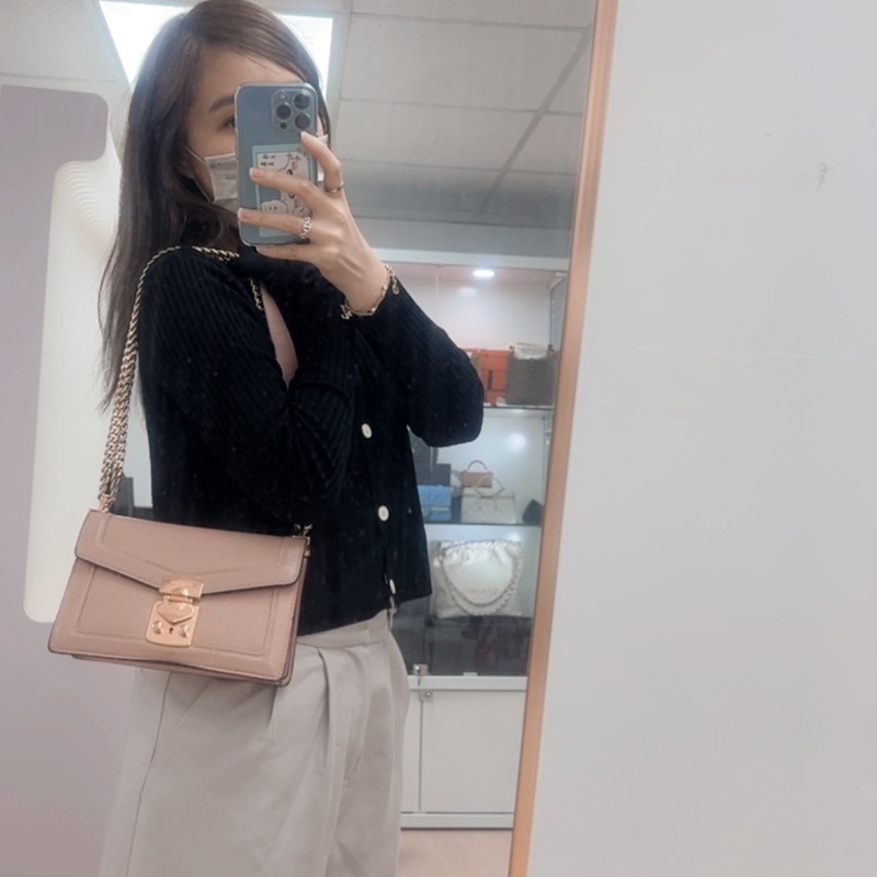 Miu miu 粉色鏈條包/斜挎包-14