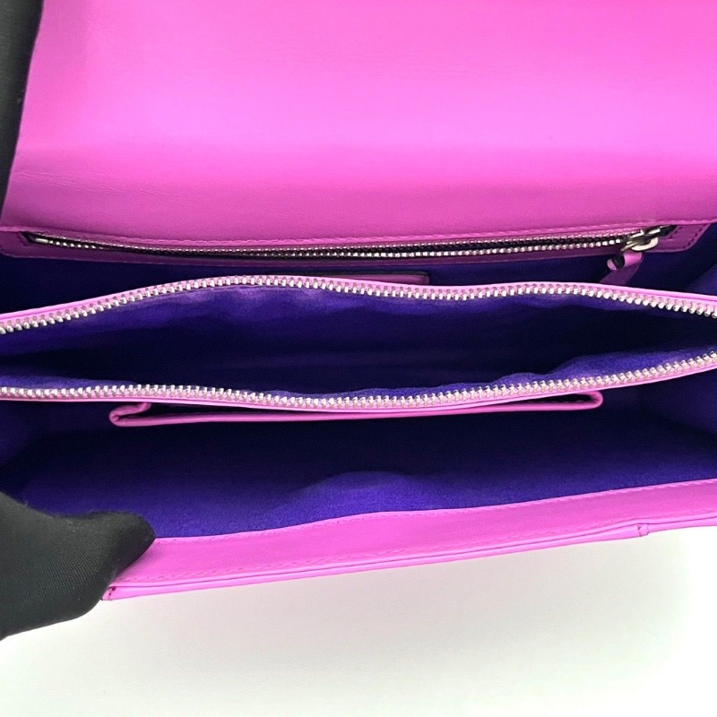 BVLGARI 蛇頭銀扣中號肩背斜背包27.5*19*7 98新配件塵袋保卡雨衣鏡子-6