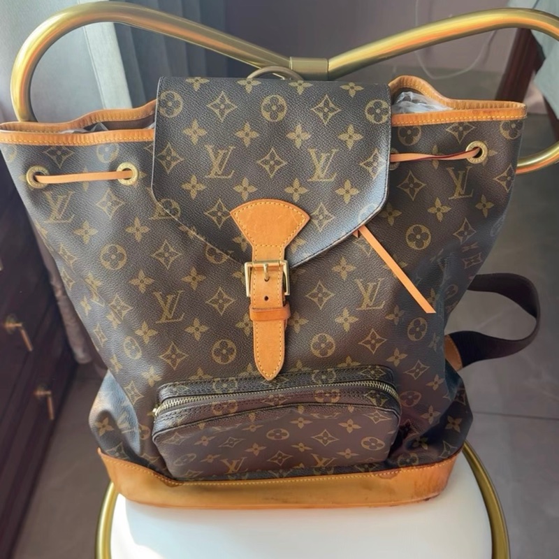 LV中古老花大號雙肩包-0