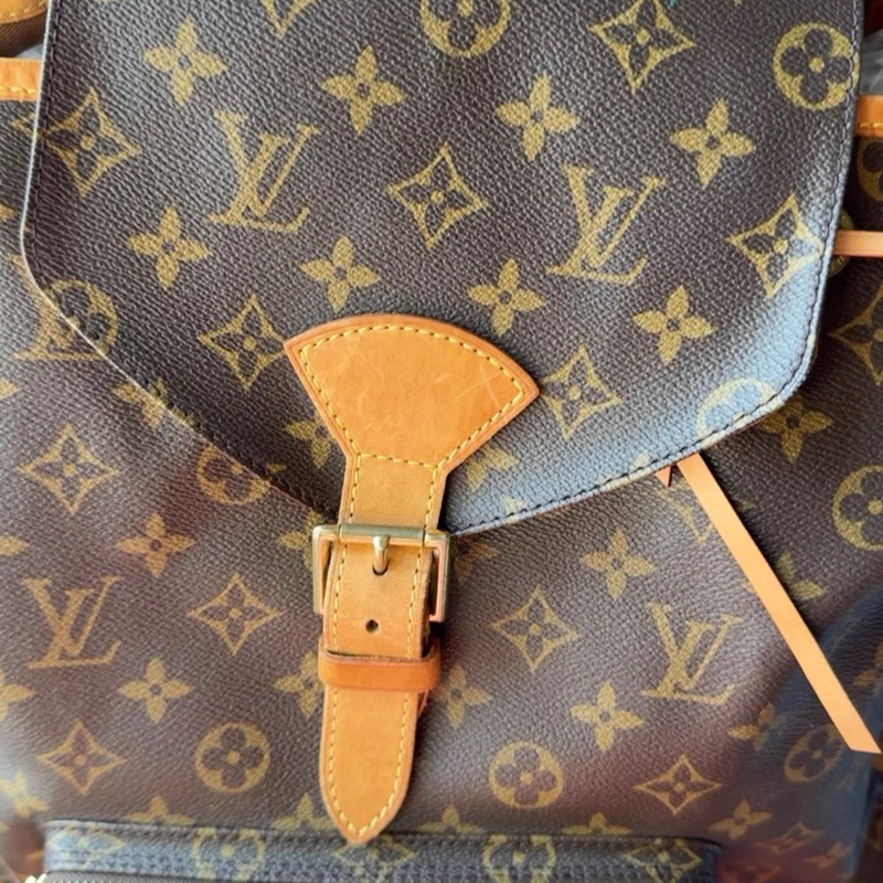 LV中古老花大號雙肩包-3