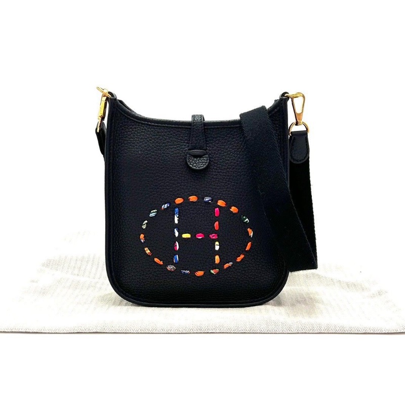 HERMES 黑金伊芙琳mini肩背斜背包17*17.5*5.5 98新配件塵袋-1