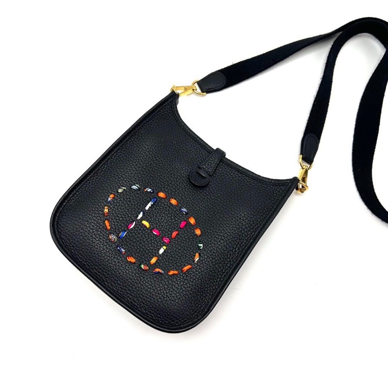 HERMES 黑金伊芙琳mini肩背斜背包17*17.5*5.5 98新配件塵袋-3