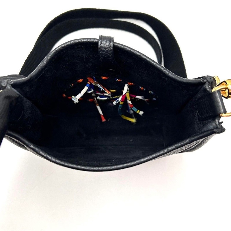 HERMES 黑金伊芙琳mini肩背斜背包17*17.5*5.5 98新配件塵袋-6