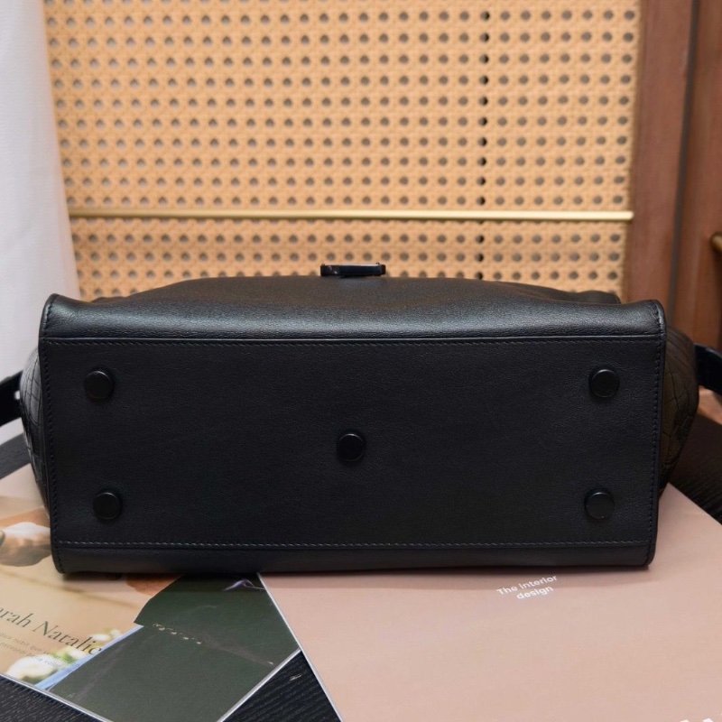 YSL黑色啞光扣Downtown Cabas小號手提斜背包 26*17*11 98新配件塵袋-4