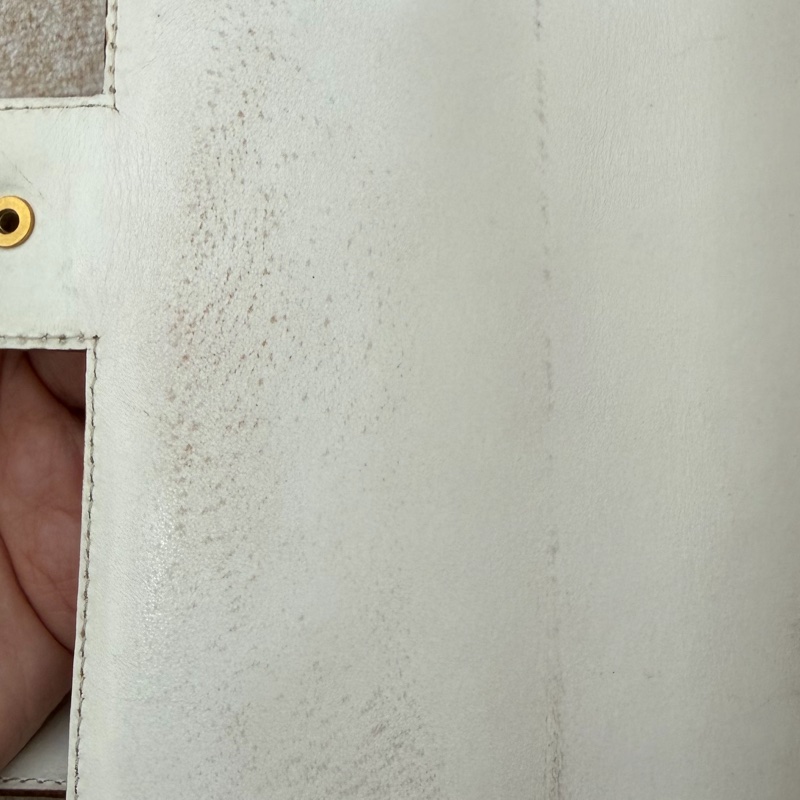 celine vintage 白色老花 海錨扣 盒子 Box 斜挎包 賽琳 macadam-10