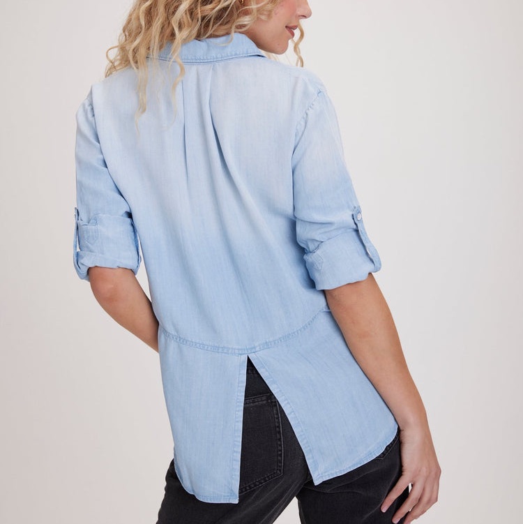 全新Bella Dahl 正品tencel質感軟牛仔上衣 M號-0