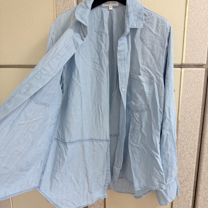 全新Bella Dahl 正品tencel質感軟牛仔上衣 M號-7